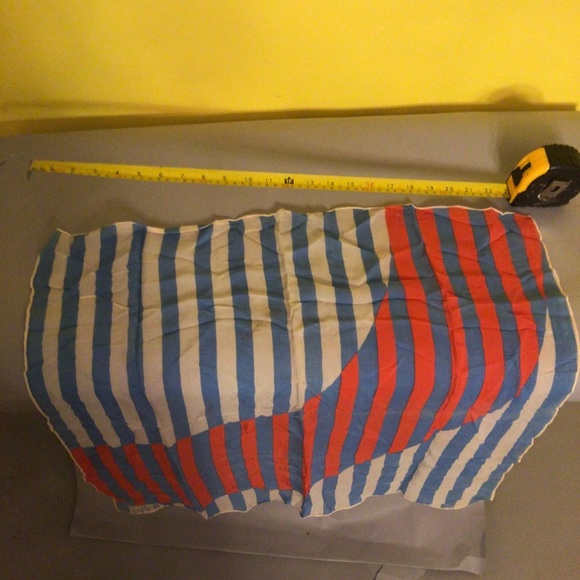 RARE Vintage Vera Neumann 100% Silk Striped Scarf - Picture 5 of 9